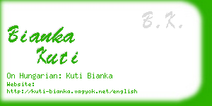 bianka kuti business card